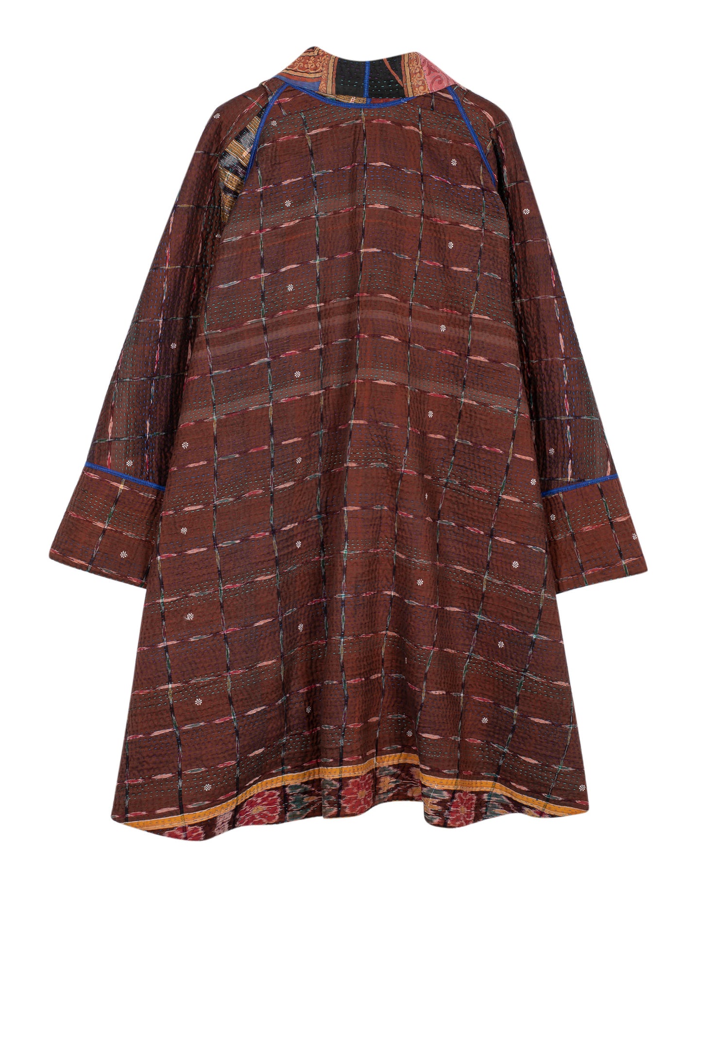 VINTAGE COTTON KANTHA KIMONO LONG JACKET