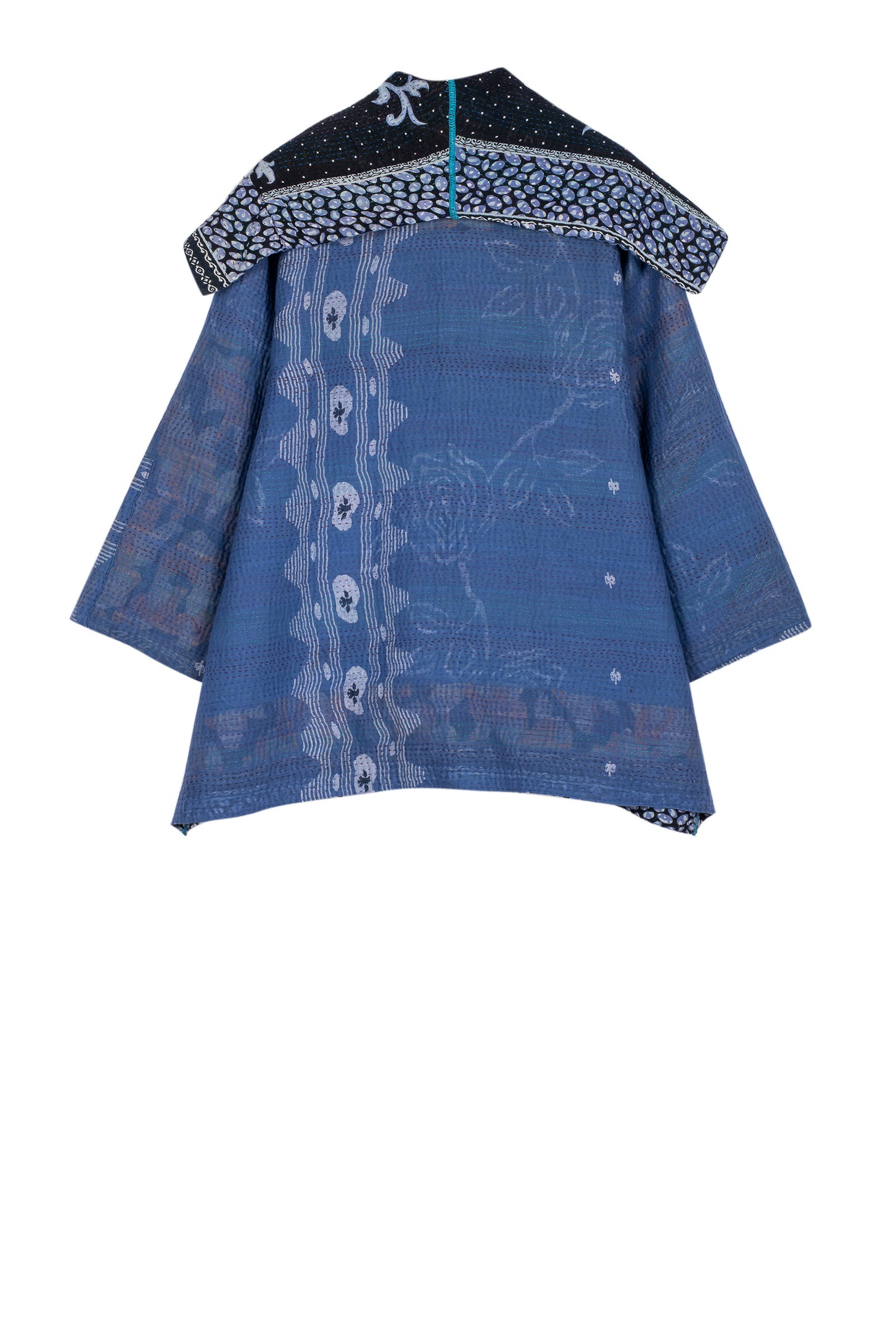 VINTAGE COTTON KANTHA FLARE JACKET