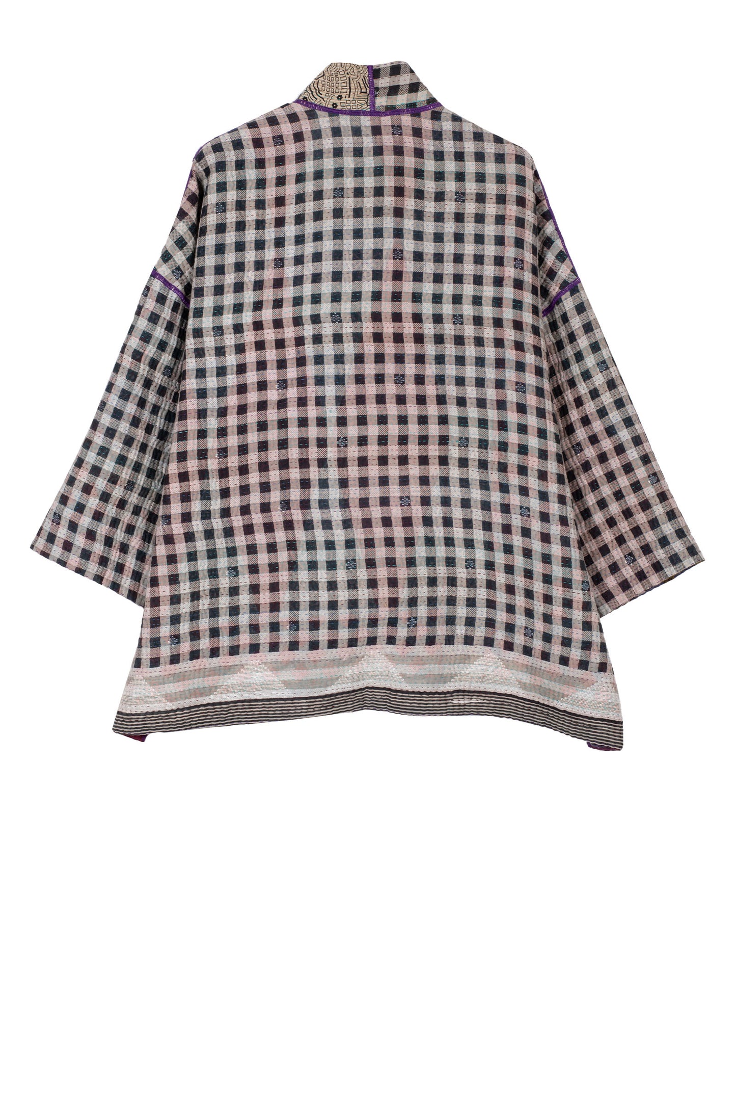 VINTAGE COTTON KANTHA MINI KIMONO JACKET