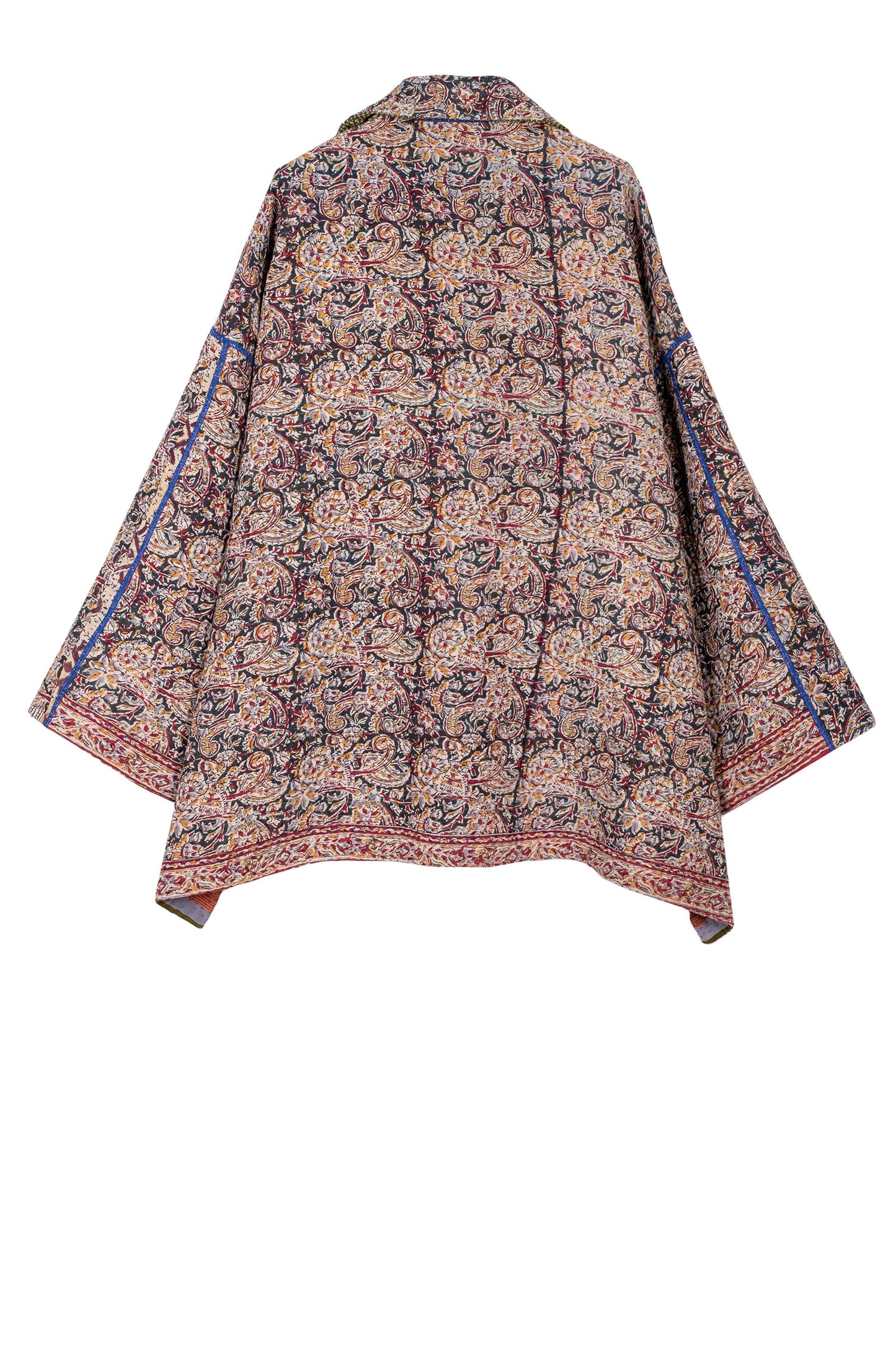VINTAGE COTTON KANTHA OVERSIZED MINI COAT