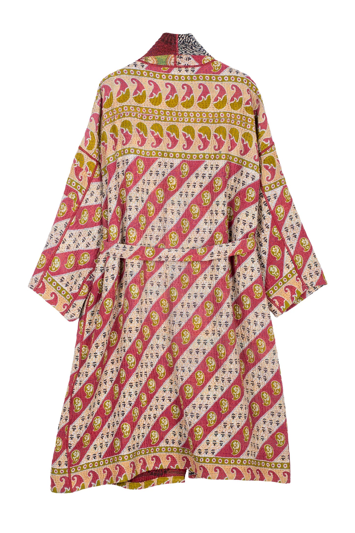 VINTAGE COTTON KANTHA SIMPLE ROBE