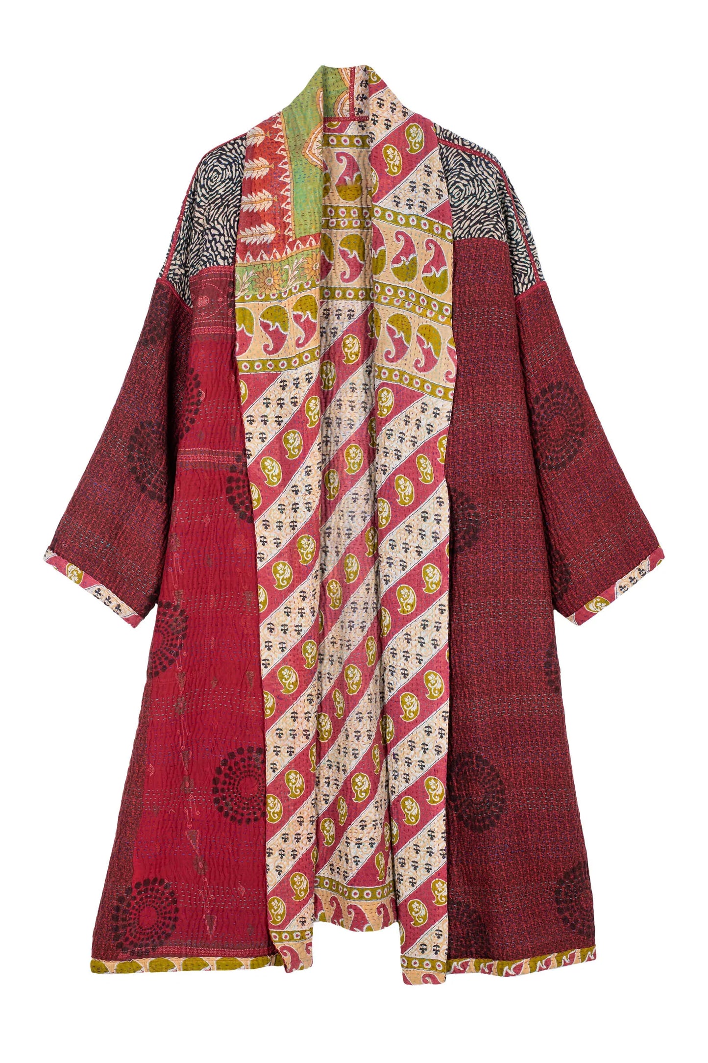 VINTAGE COTTON KANTHA SIMPLE ROBE
