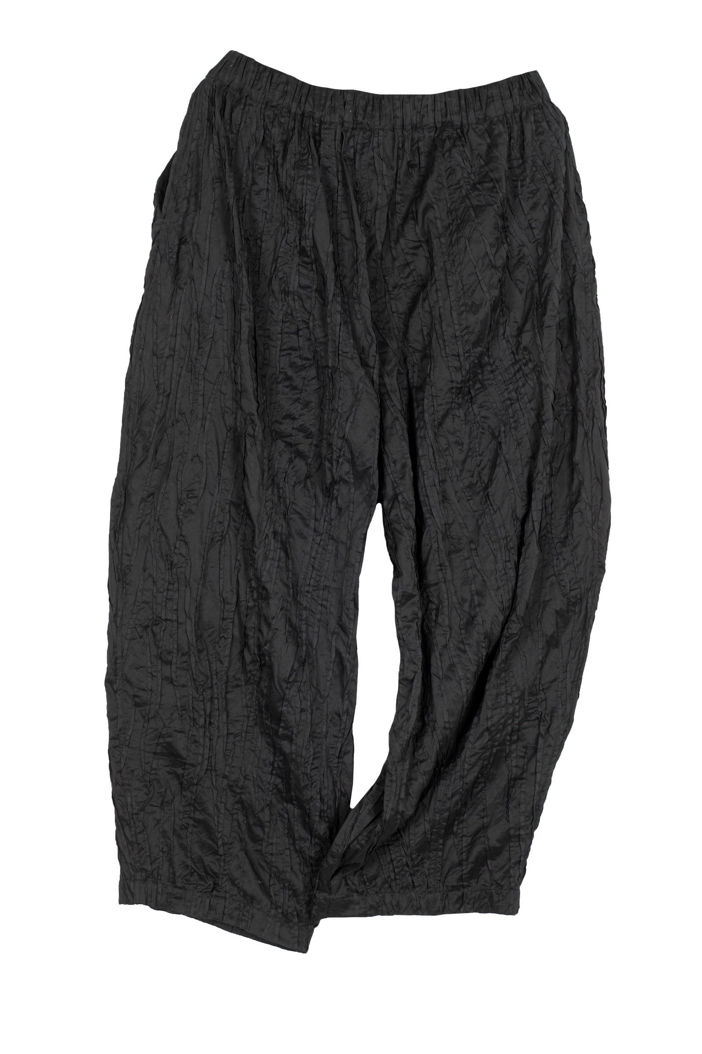 DYED COTTON SILK HEAVY VOILE RANDOM BARREL PANT