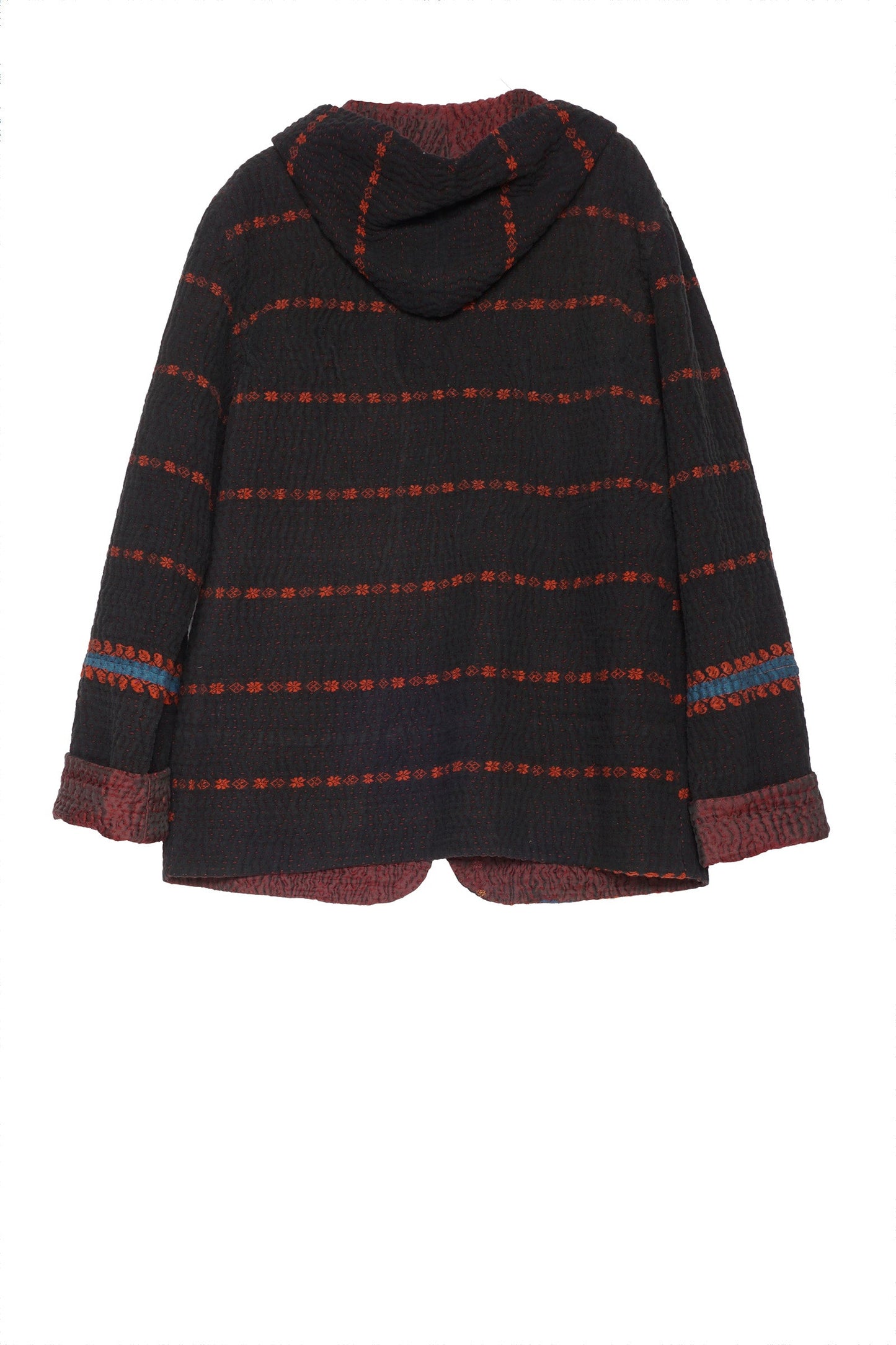 QUILTED VINTAGE COTTON WITH FLANNEL MENS HOODIE