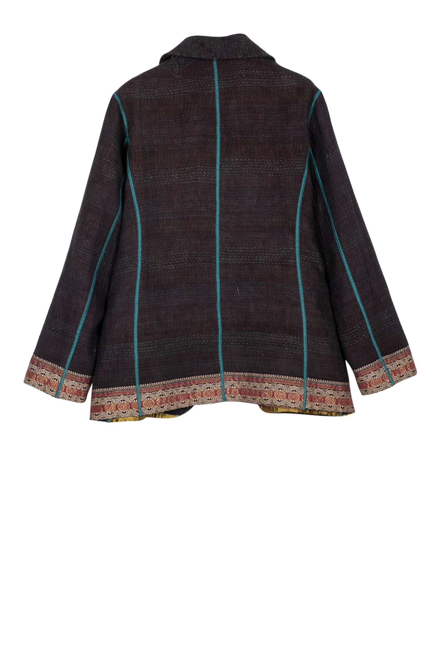 WOVEN VINTAGE COTTON KANTHA BASIC JACKET