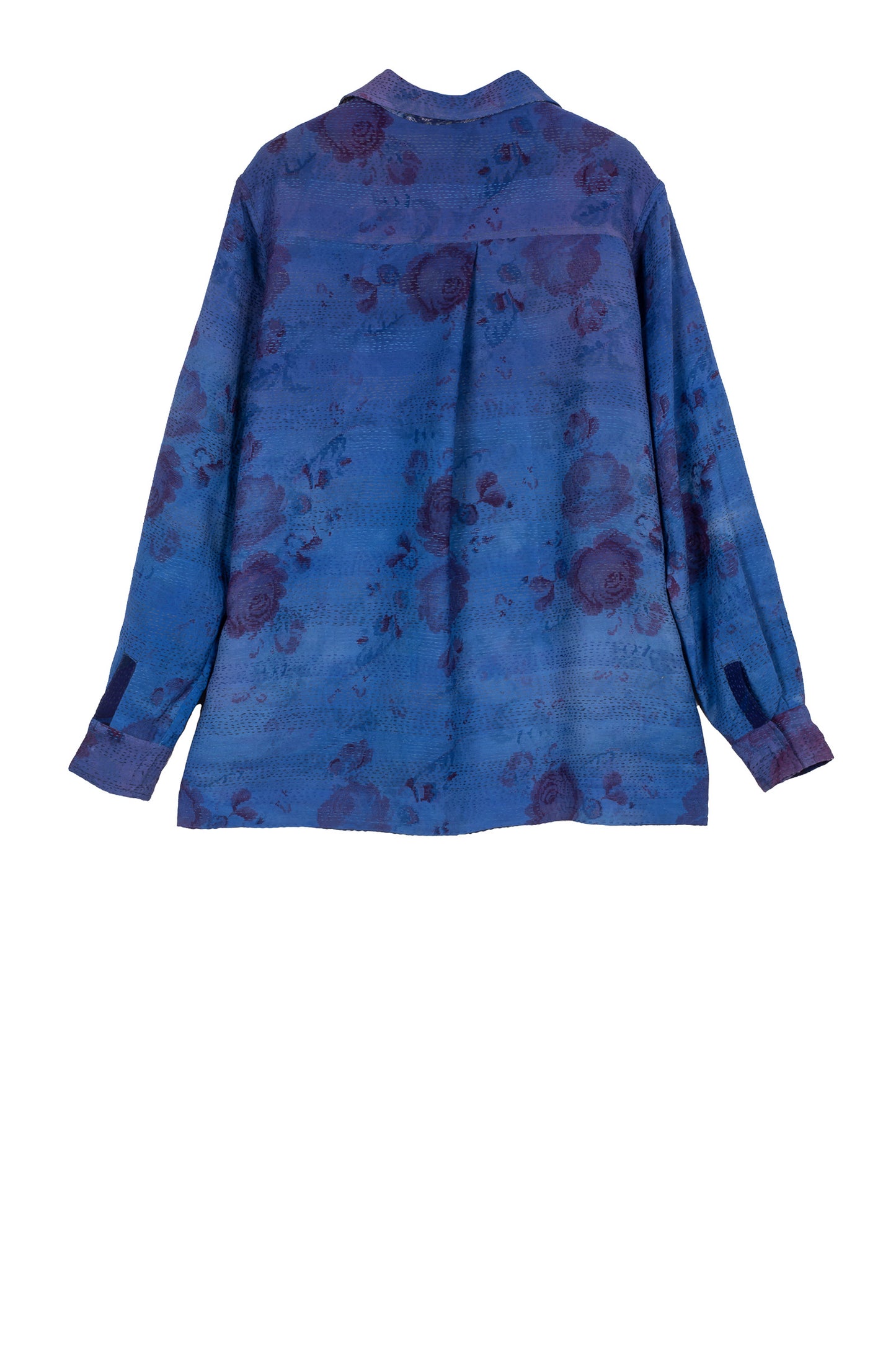 GEORGETTE VINTAGE SILK PATCH KANTHA UNI SHIRT