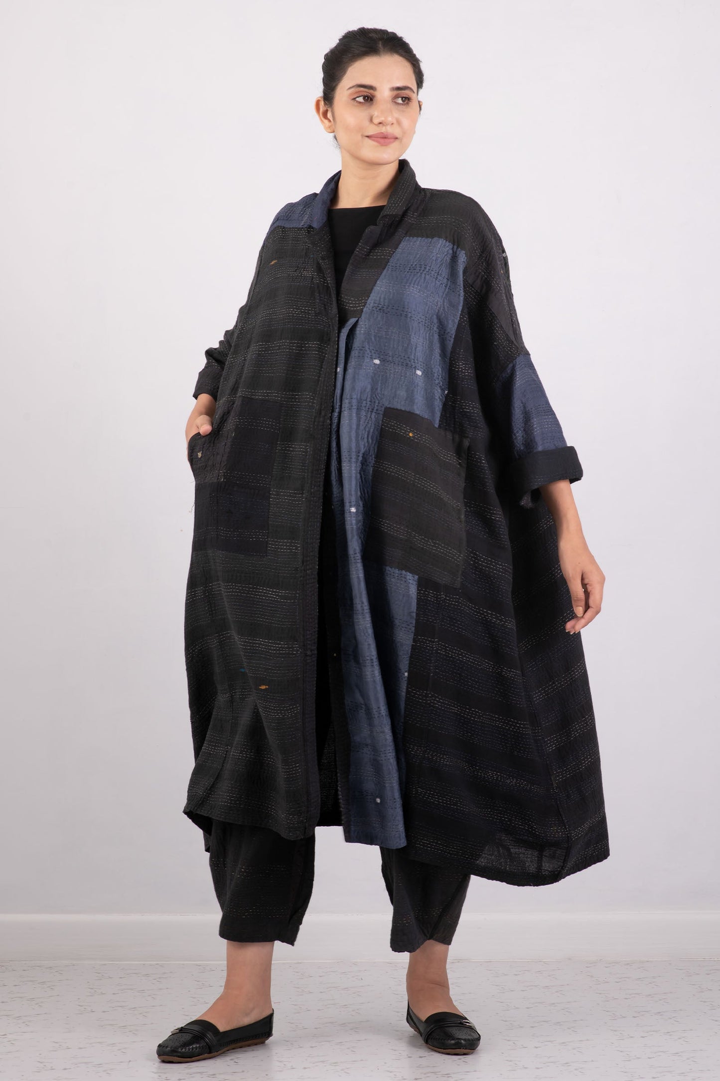 JAIPUR PATCH KANTHA OVERSIZE DRESS