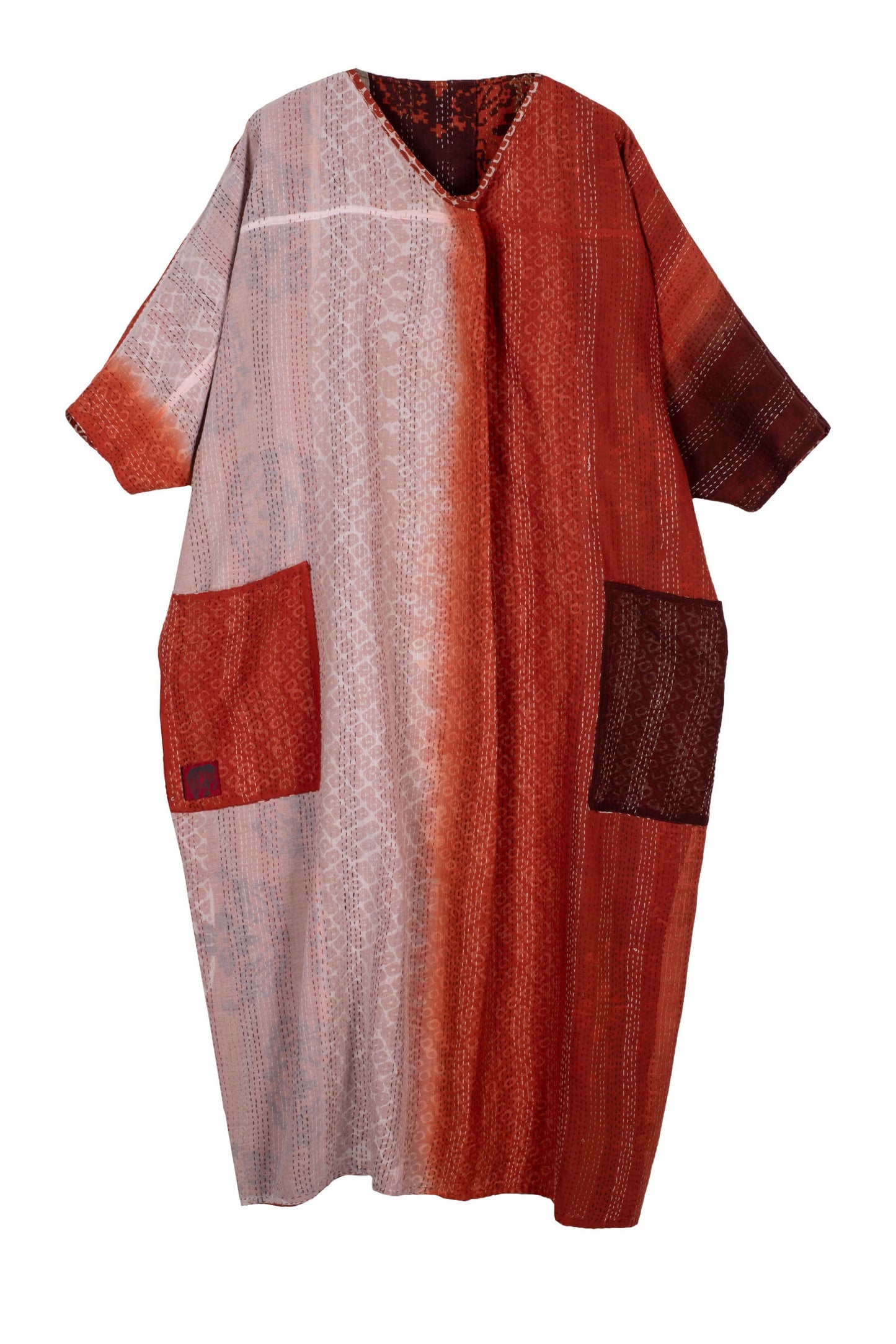 KIMONO COTTON KANTHA DOLMAN MAXI