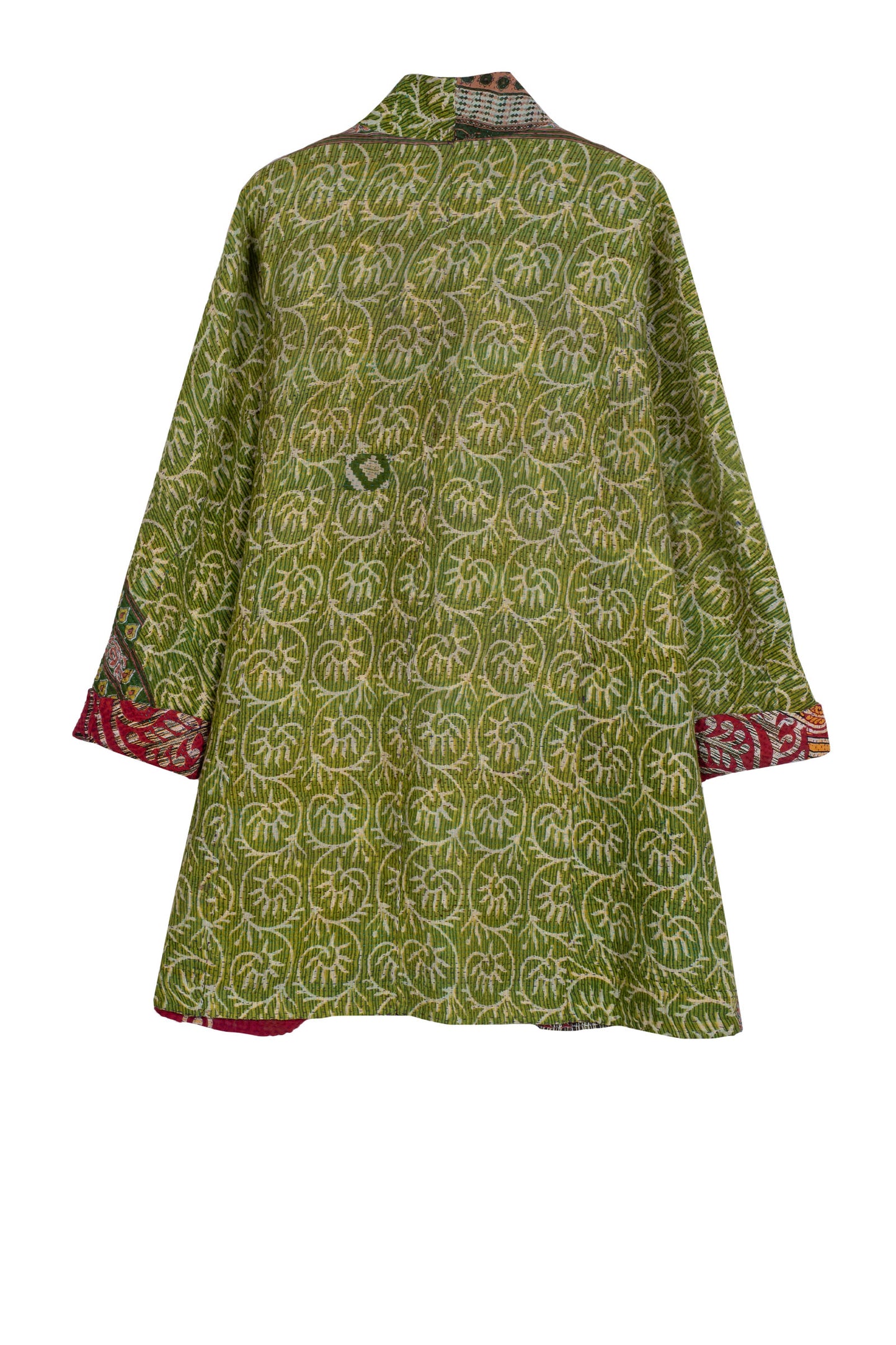 VINTAGE COTTON KANTHA HIGH-NECK TOPPER