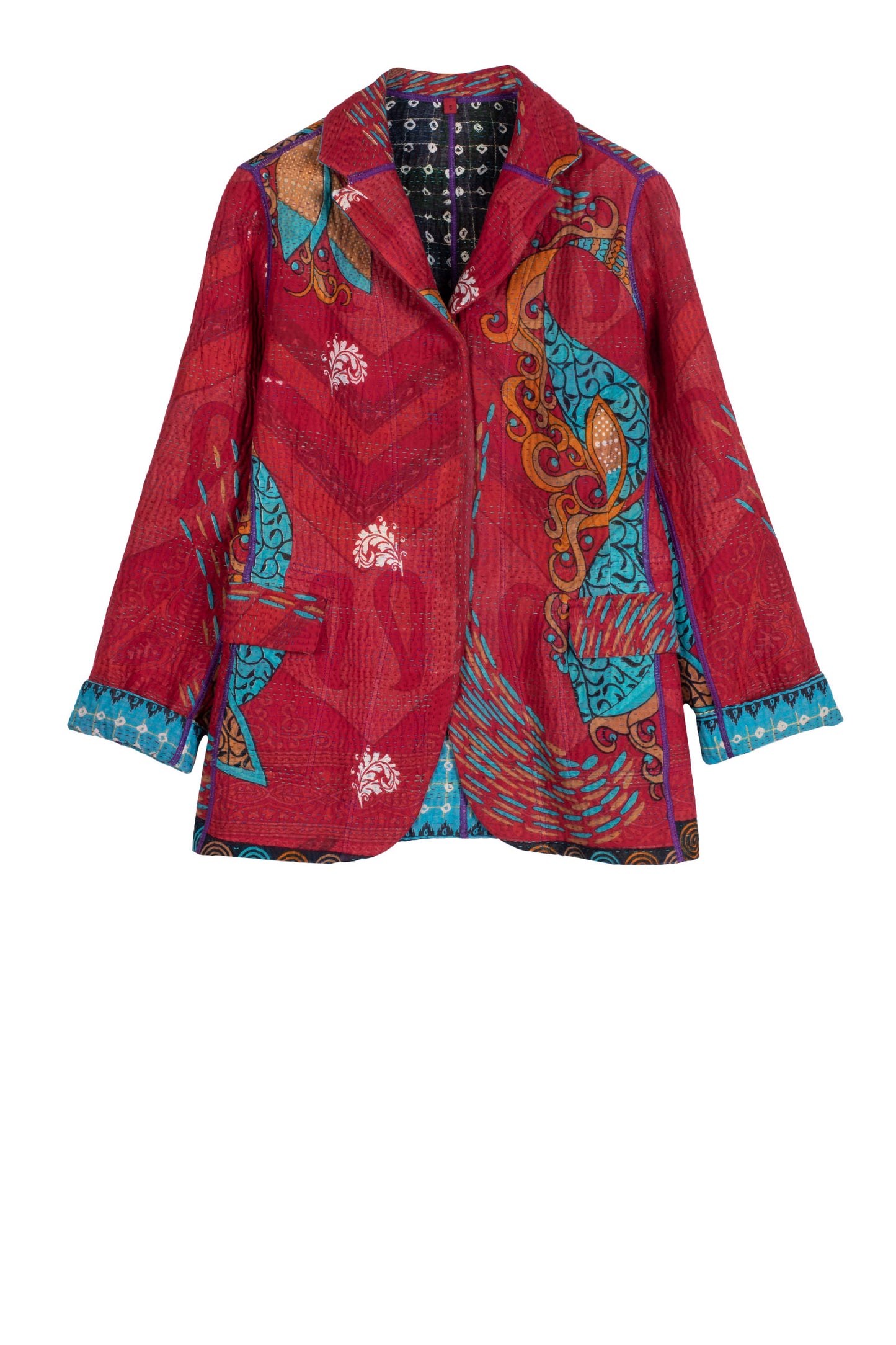 VINTAGE COTTON KANTHA BASIC JACKET