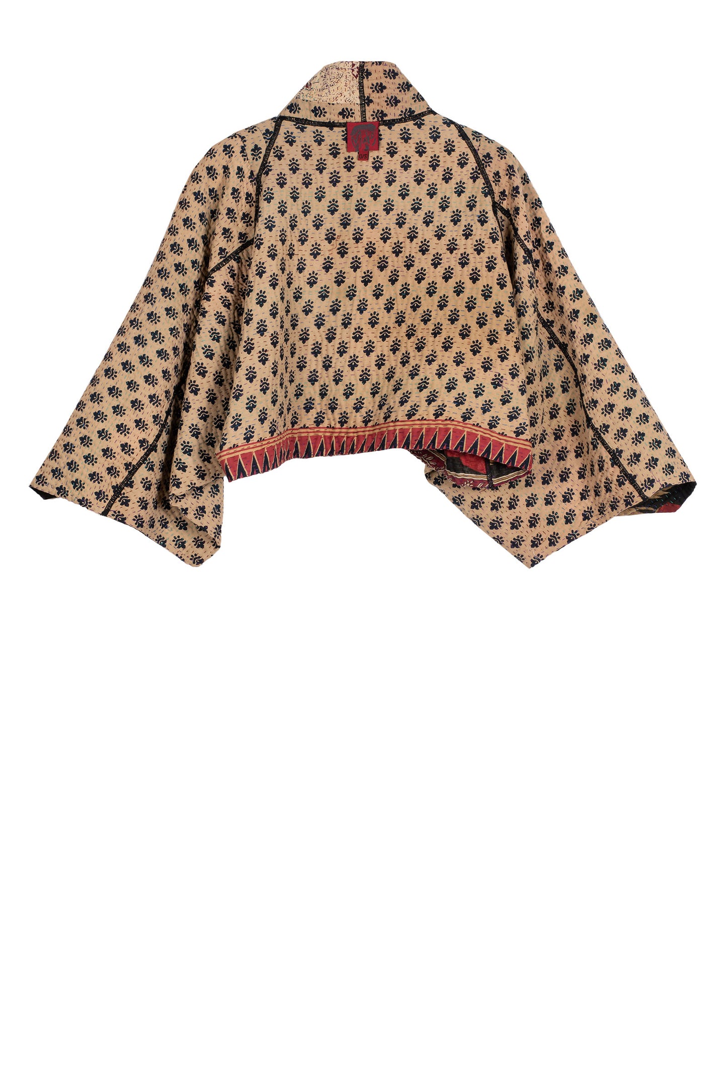 VINTAGE COTTON KANTHA PUFF SLV. SHRUG