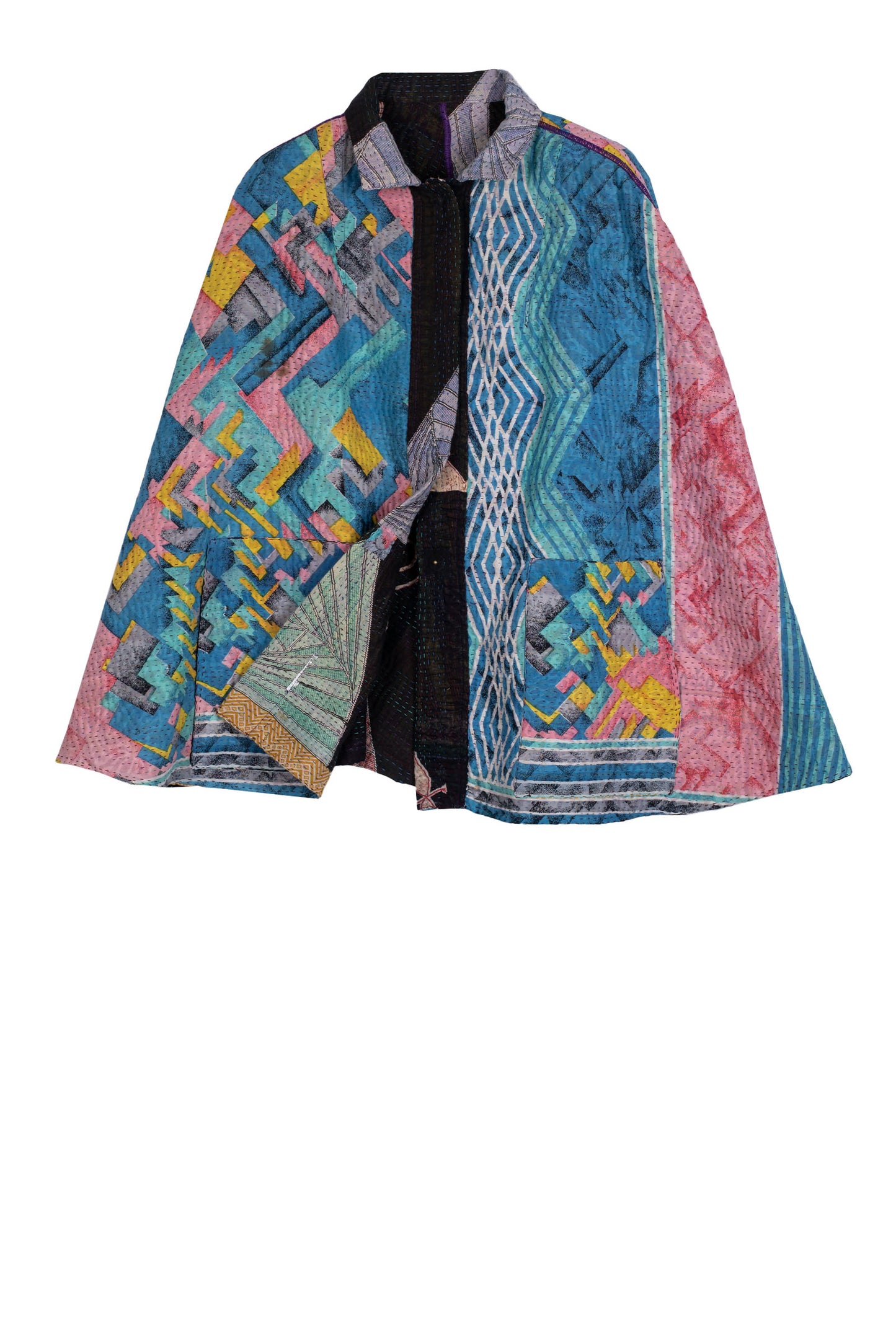 VINTAGE COTTON KANTHA MANTLE