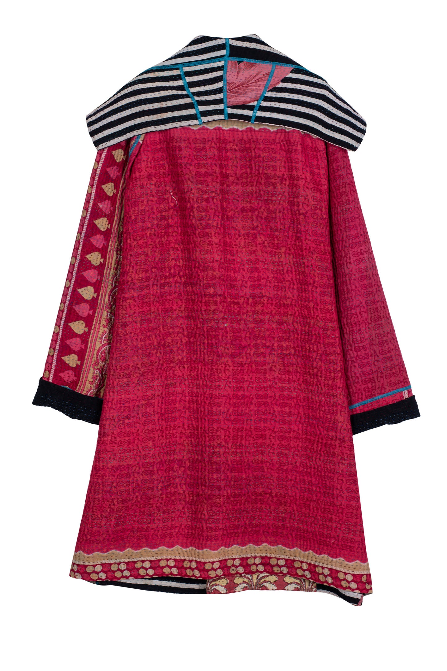 VINTAGE COTTON KANTHA POCKET MEDIUM COAT
