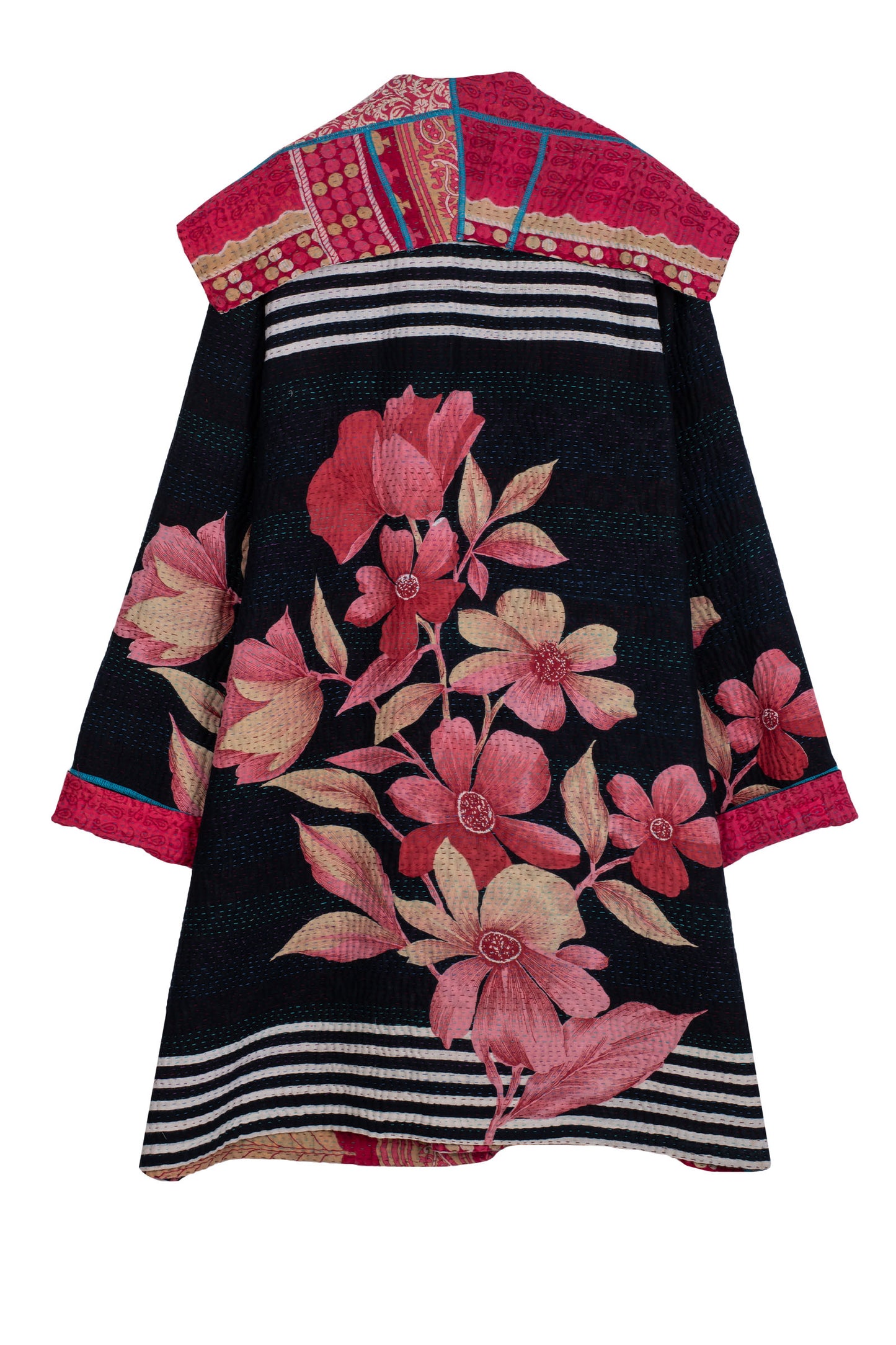 VINTAGE COTTON KANTHA POCKET MEDIUM COAT