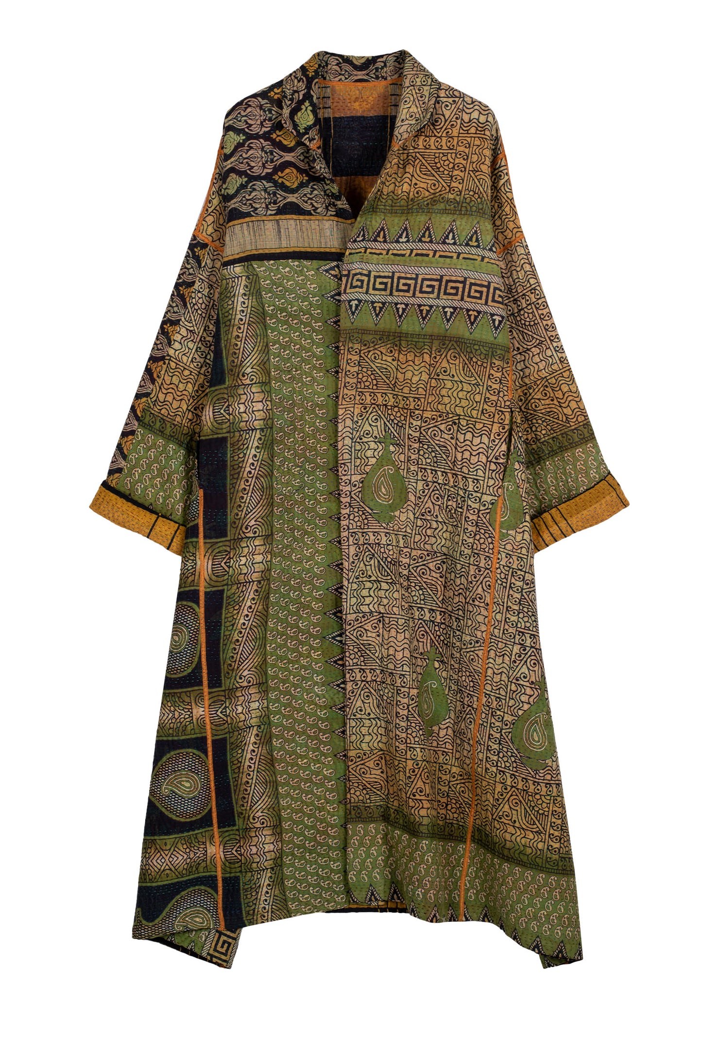 VINTAGE COTTON KANTHA OVERSIZED COAT