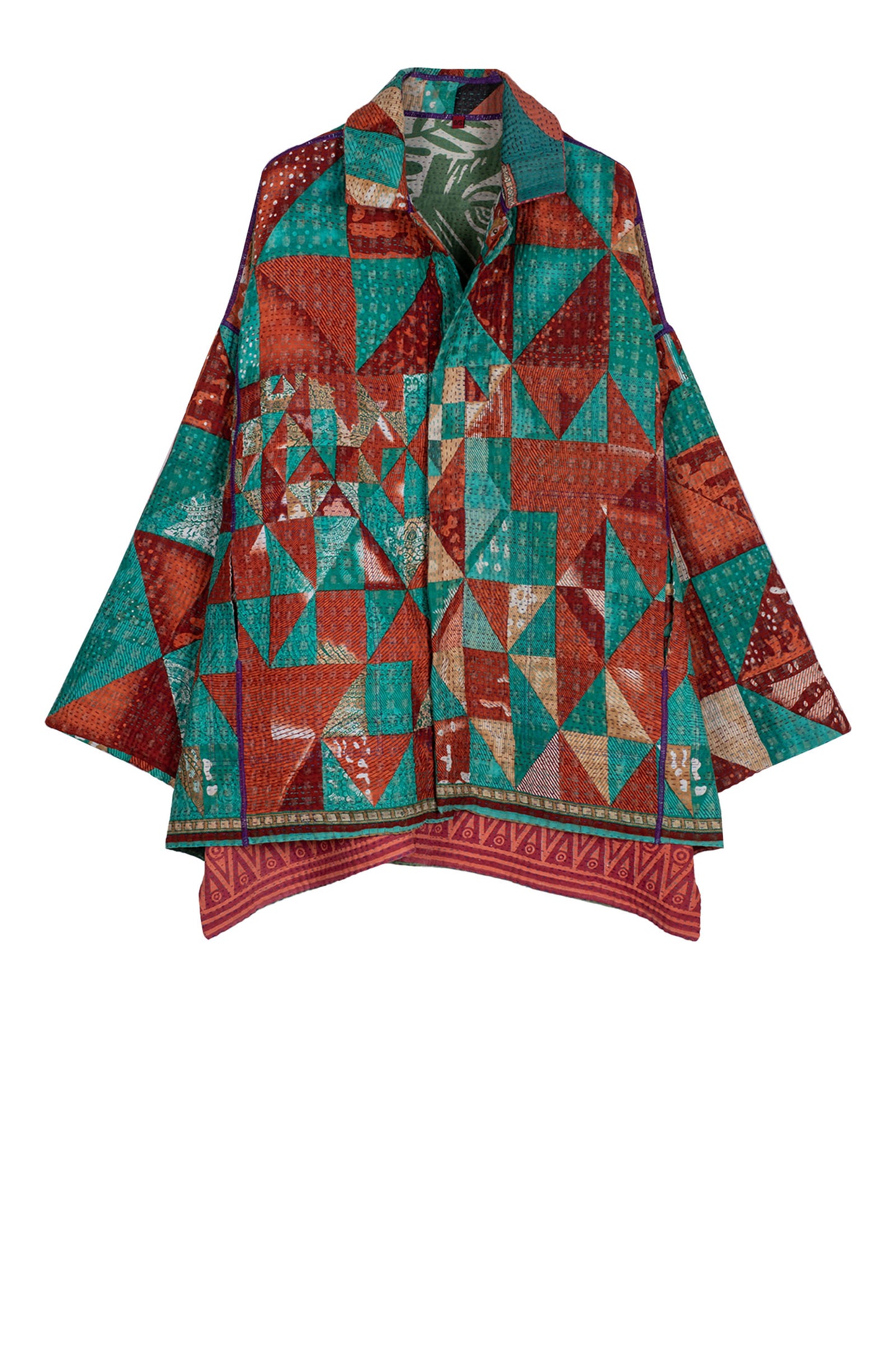 VINTAGE COTTON KANTHA PANEL JACKET