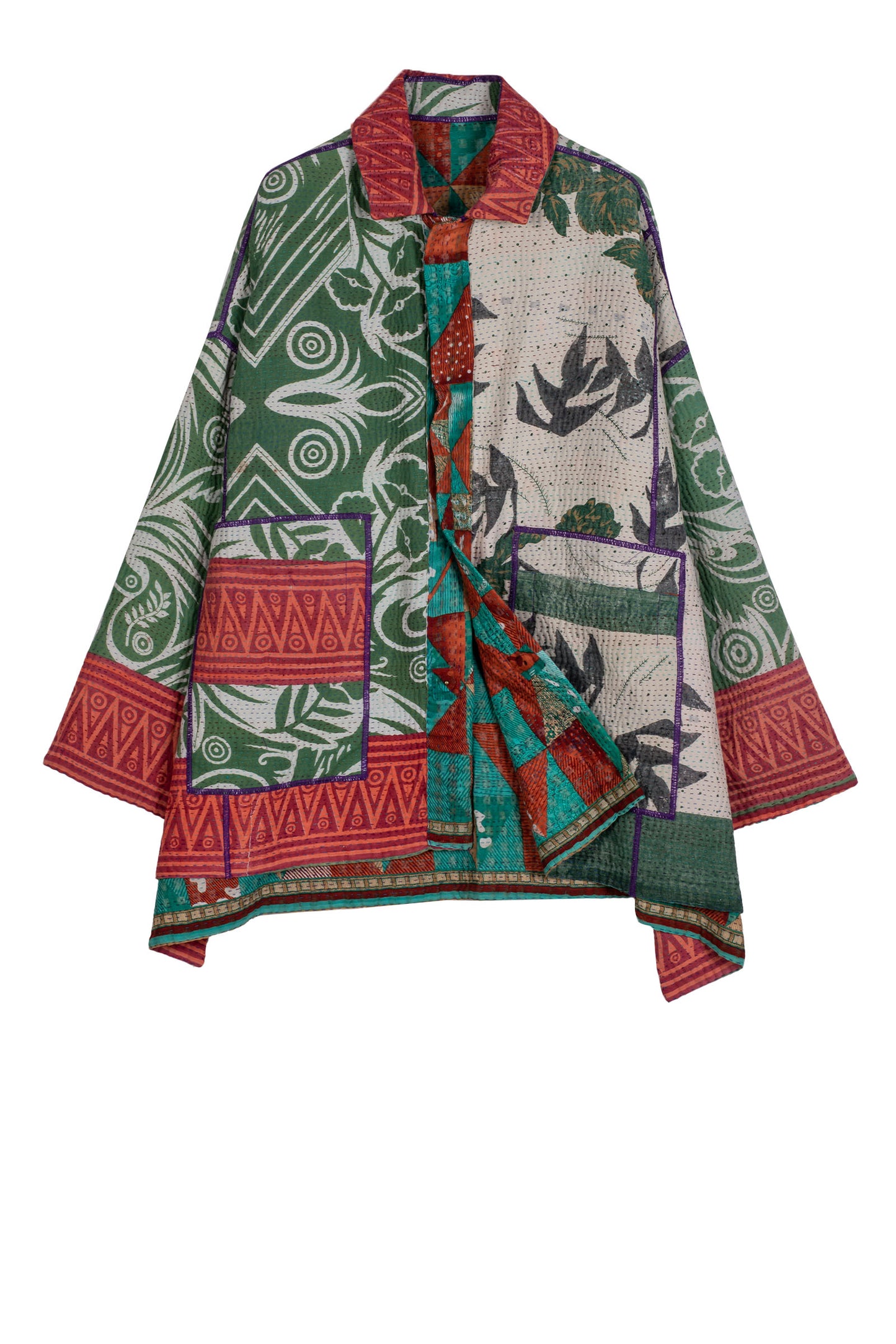 VINTAGE COTTON KANTHA PANEL JACKET
