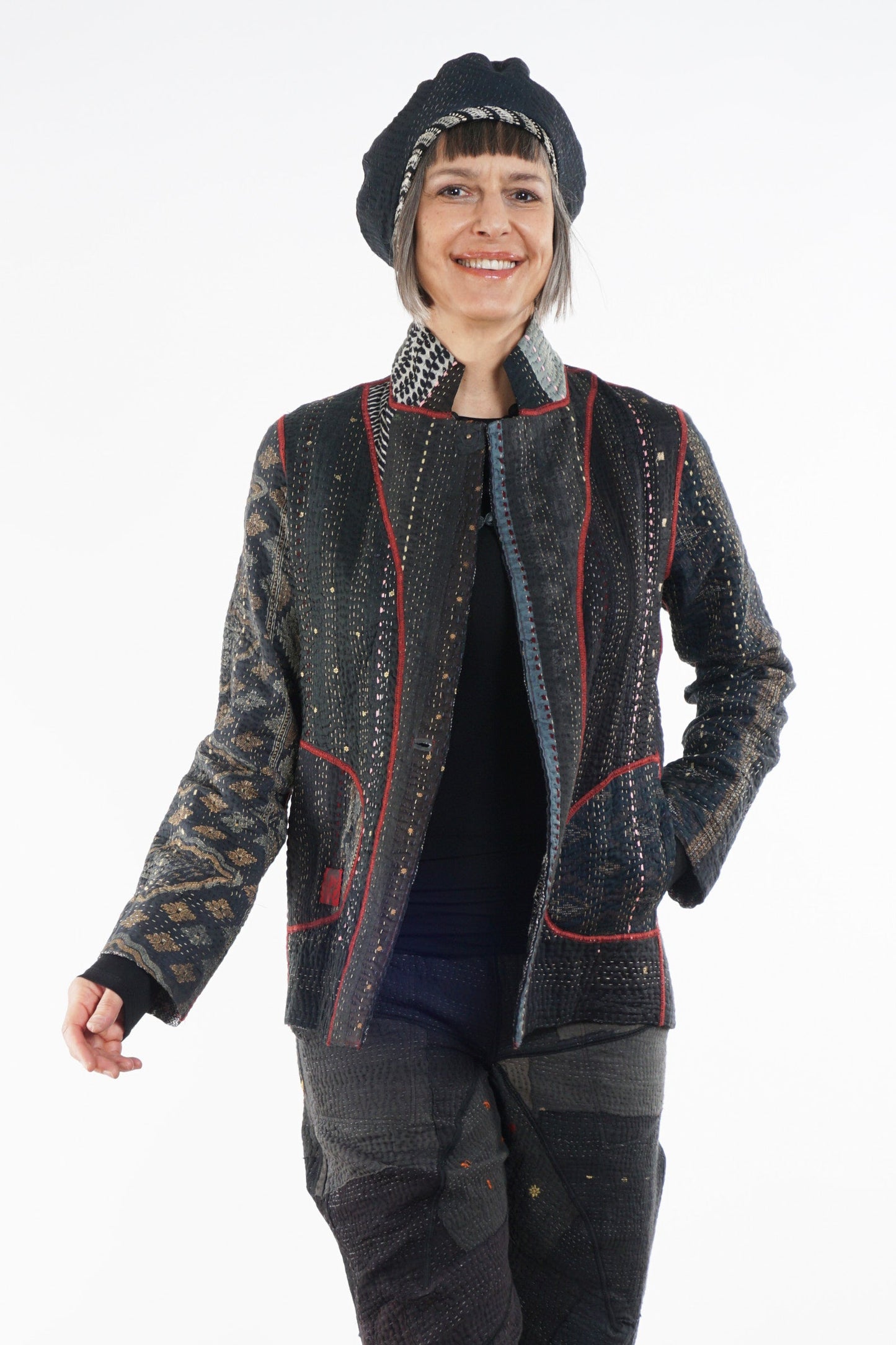 STRIPE RALLIS KANTHA SIMPLE JKT