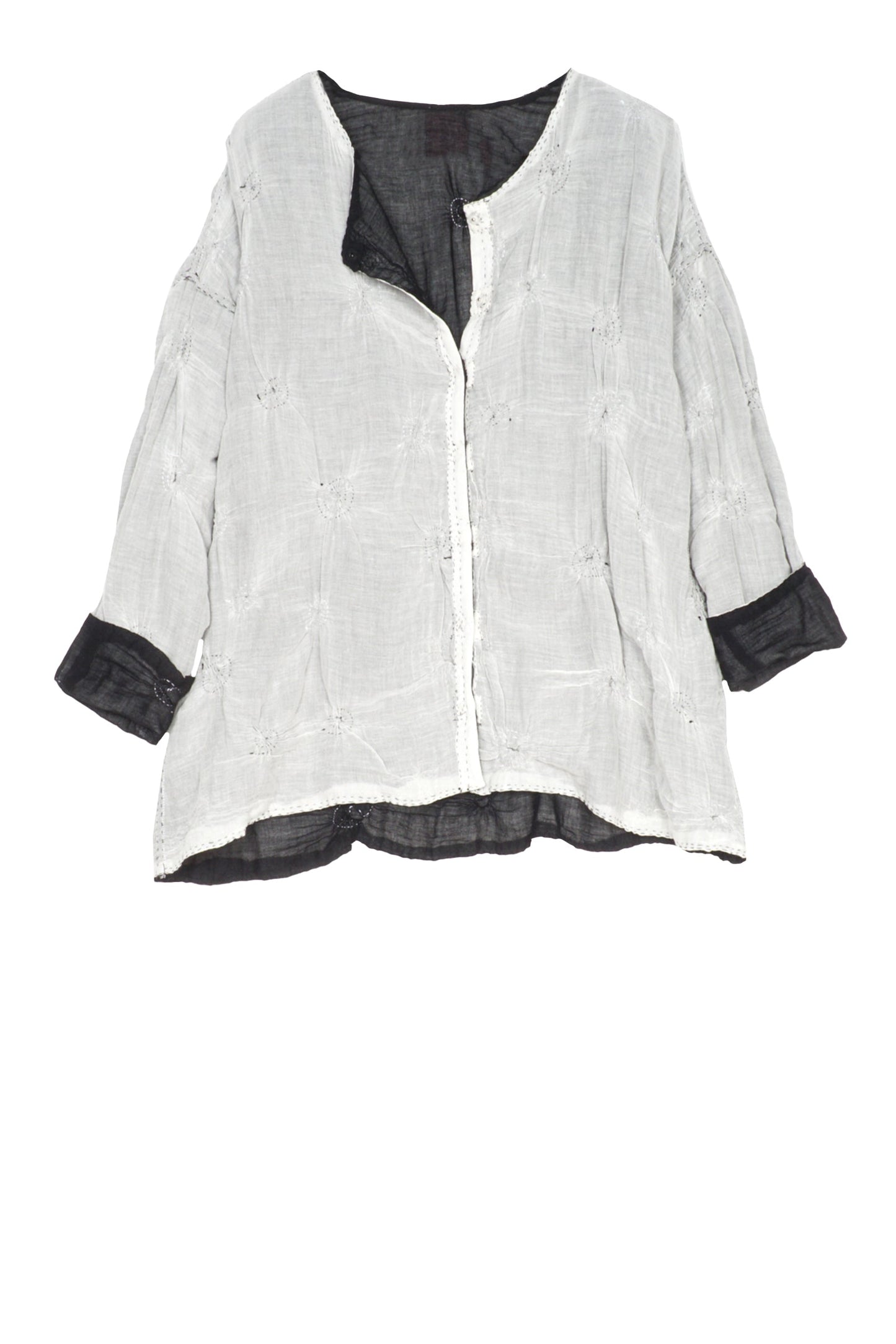 SPIRAL KANTHA CREW NECK TOP