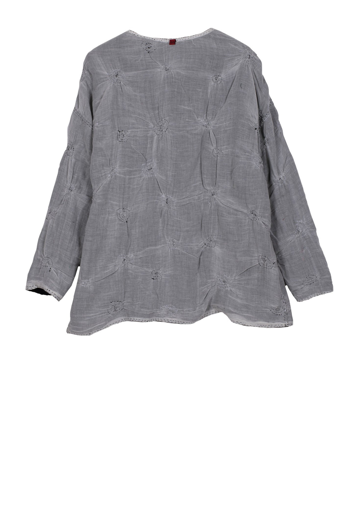 SPIRAL KANTHA CREW NECK TOP