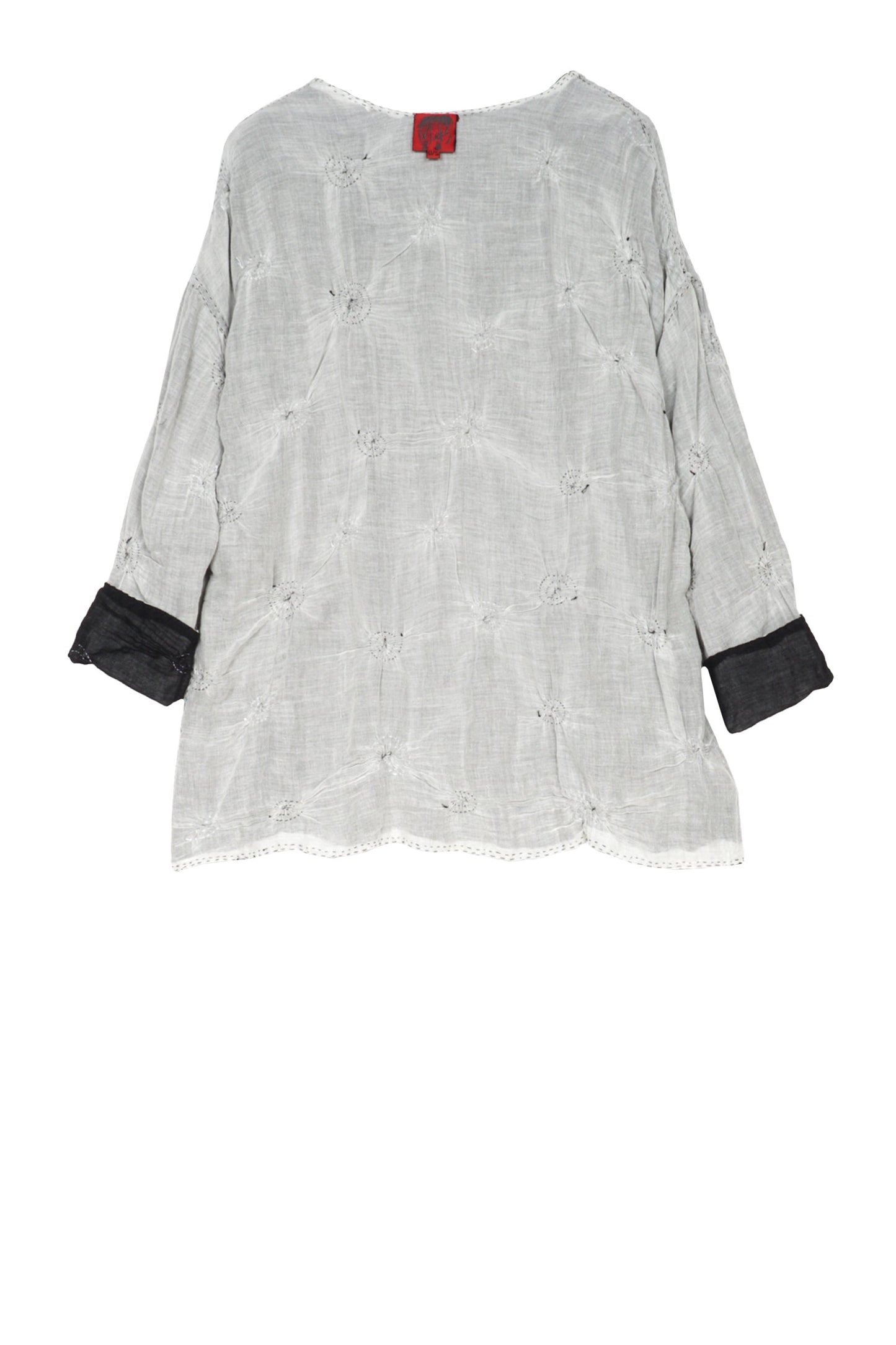 SPIRAL KANTHA CREW NECK TOP