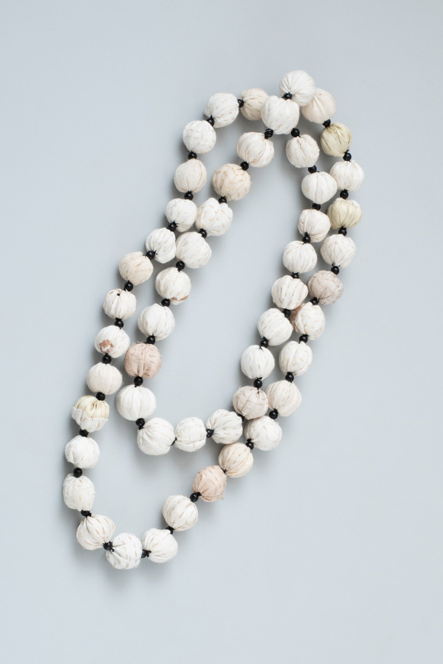 COTTON SILK SW PATCH KANTHA SMALL NUTS LONG NECKLACE