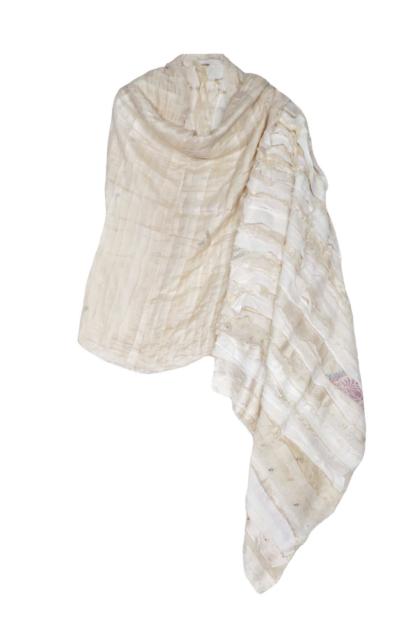 WAVY STRIPE KANTHA SHAWL LARGE
