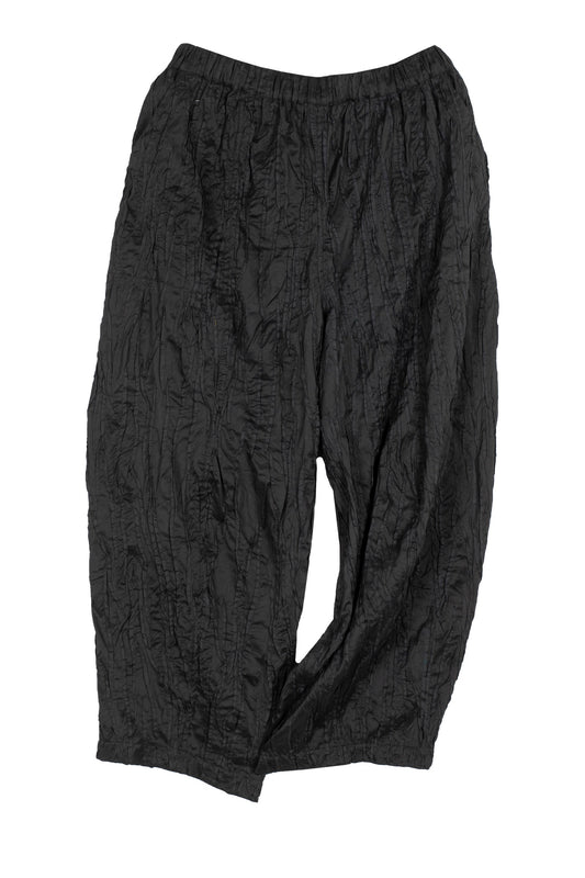 DYED COTTON SILK HEAVY VOILE RANDOM BARREL PANT