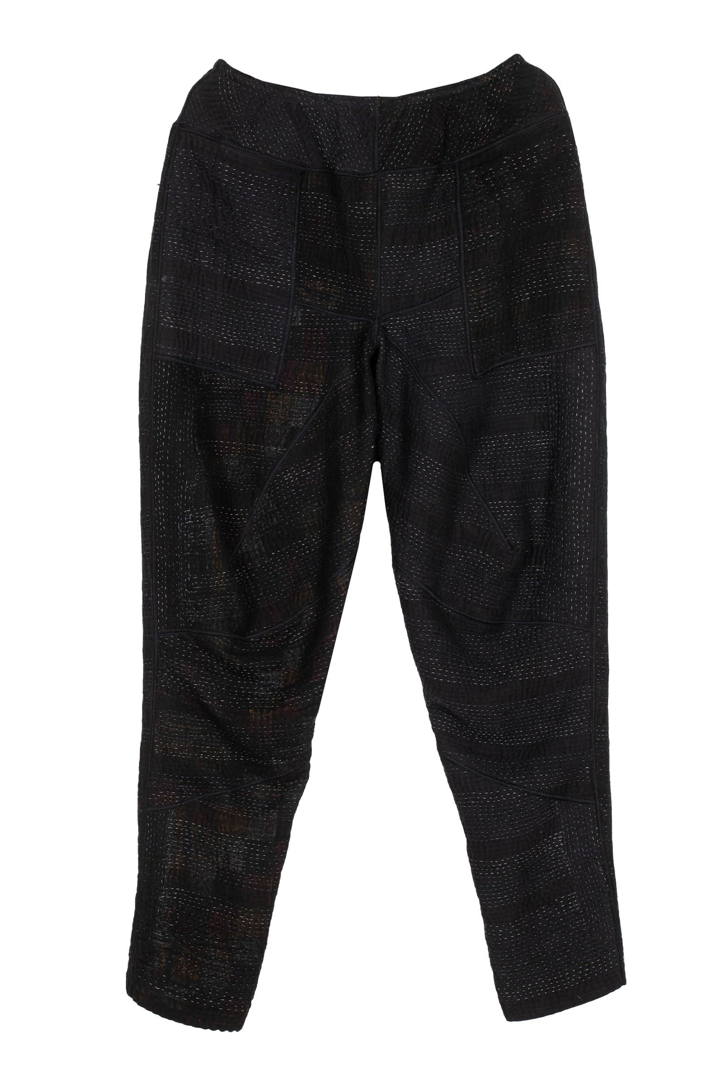 FRAYED PATCH KANTHA SHAPED YAMAHA PANTS