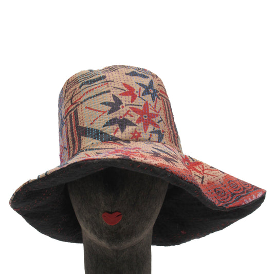 KANTHA CAPELINE HAT BY KYOKO MURAYAMA